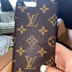 Monogramed Brown phone case